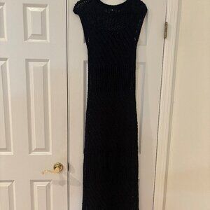 Black Crochet formal dress